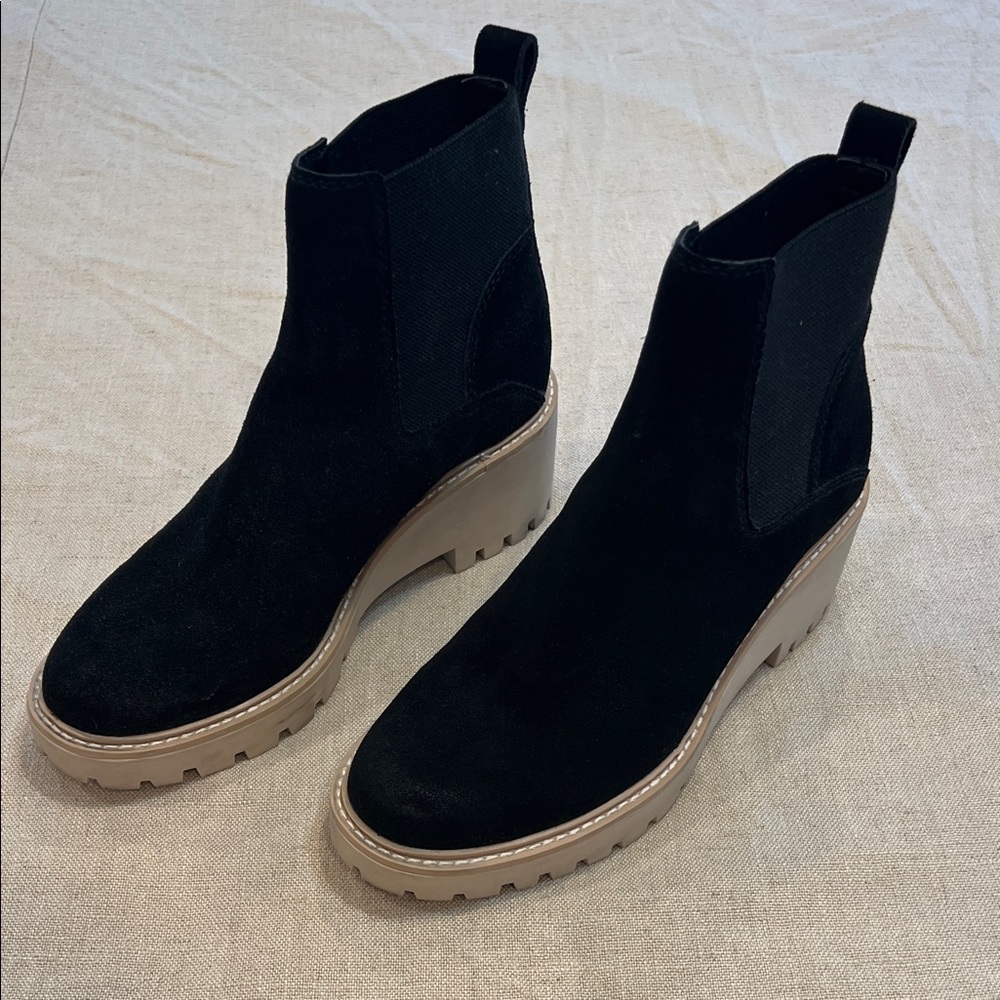 Dolce Vita Black Suede Ankle Boots